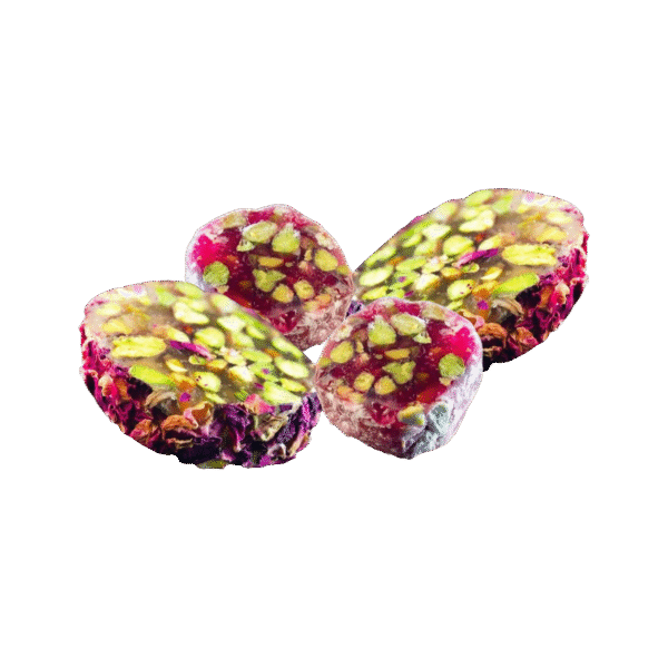 6 Turkish Delight Coins with Raisins